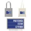 BOLSA TOTE BAG PREFERIRIA ESTAR LEYENDO